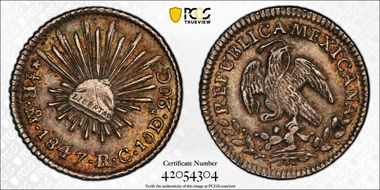 1847-Mo RC 1/2 R AU55
