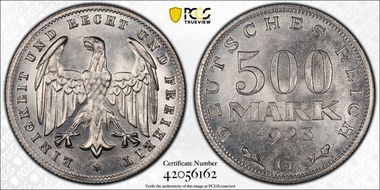 1923-G 500 Mk J-305 MS66