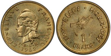 1982 1 Fr Emergency Coinage MS64