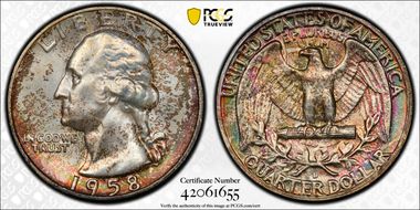 1958-D 25C MS66