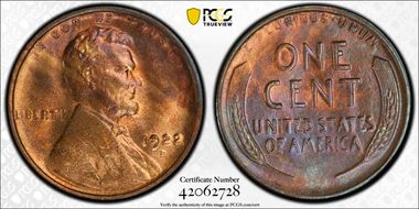 1922-D 1C MS63RB