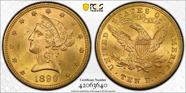 1899 $10 MS64+