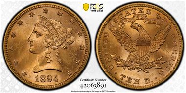 1894 $10 MS63
