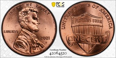 2021 1C Shield Early Find MS66RD