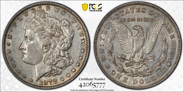 1878 7TF $1 Reverse of 1878 AU50