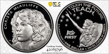 2021-P $1 Christa McAuliffe PR69DCAM