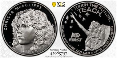 2021-P $1 Christa McAuliffe PR69DCAM