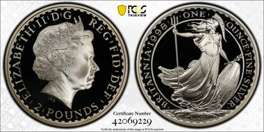 1998 £2 S-BF2 Britannia Ag PR68DCAM