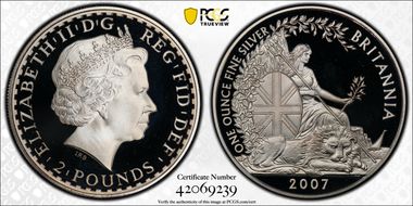 2007 £2 S-BF11 Britannia Ag PR69DCAM