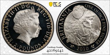 2010 £2 S-BSF9 Britannia Ag PR68DCAM