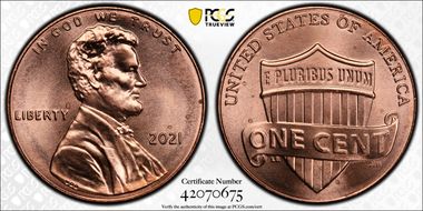 2021 1C Shield Early Find MS66RD