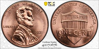 2021 1C Shield Early Find MS66RD