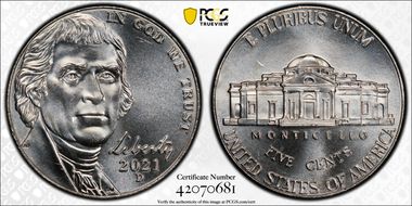 2021-D 5C Early Find MS67FS