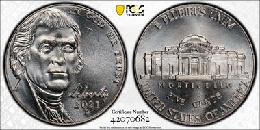 2021-D 5C Early Find MS66FS