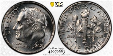 2021-P 10C Early Find MS67FB