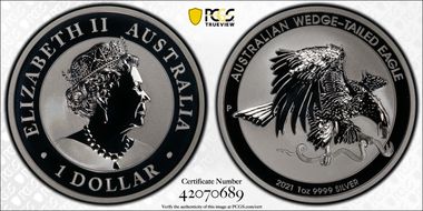 2021-P $1 Wedge-Tailed Eagle MS70
