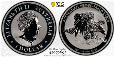 2021-P $1 Wedge-Tailed Eagle MS70