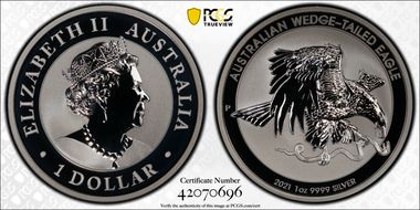 2021-P $1 Wedge-Tailed Eagle MS70