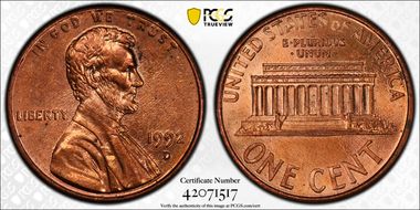 1992-D 1C Close AM FS-901 MS63RD