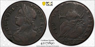 1788 CT 1/2P Draped Bust Left VF30BN