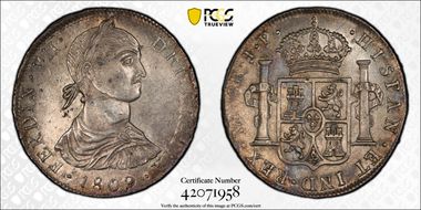 1809-L JP 8 R Calico-1239 Large Bust AU55