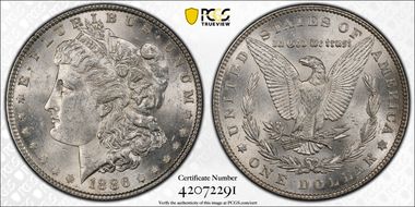 1886 $1 MS62