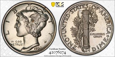 1937 10C PR65