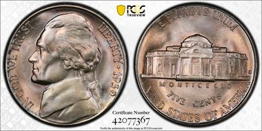 1939-S 5C Reverse of 1938 MS67