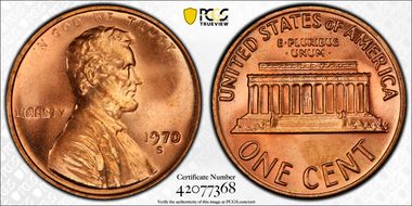 1970-S 1C Small Date MS66RD