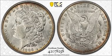 1886-O $1 AU58