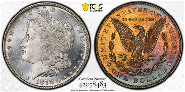 1878 7/8TF $1 Strong, VAM 38, 7/5 MS63
