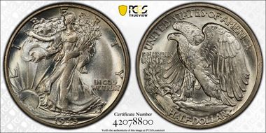 1943-S 50C MS66+