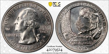 2020-W 25C Marsh-Billings-Rockefeller NP V75 MS65