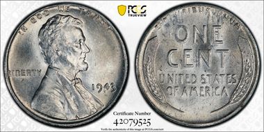 1943 1C MS65