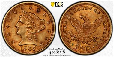 1905 $2.50 MS62
