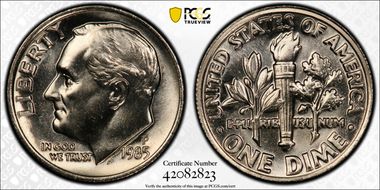 1985-P 10C MS66