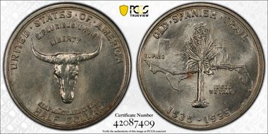 1935 50C Spanish Trail MS66