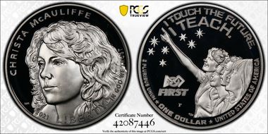 2021-P $1 Christa McAuliffe PR69DCAM
