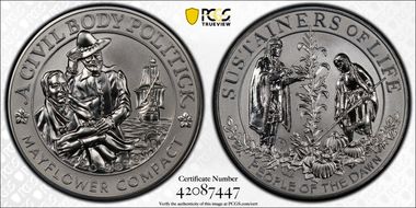 2020 Medal Mayflower 400th Anniversary Reverse Proof PR69