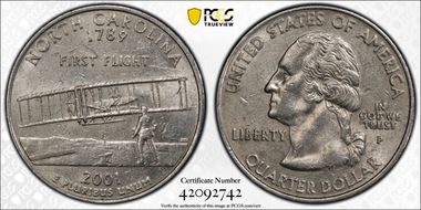 2001-P 25C North Carolina AU55
