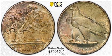 1935 50C Connecticut MS64