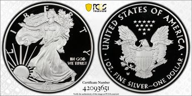 2021-W  $1 Silver Eagle - Type 1 First Strike PR69DCAM