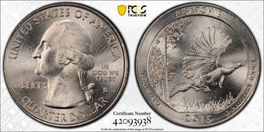 2015-D 25C Kisatchie NP First Strike MS66