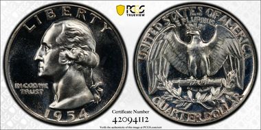 1954 25C PR66