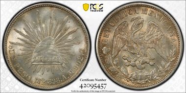 1898-Mo AM Peso Restrike KM-409.2 MS63