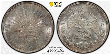 1909-Mo GV Peso KM-409.2 MS62