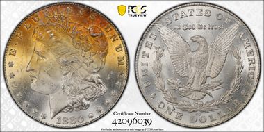 1880-CC $1 VAM 5 8/7 High 7 GSA Hoard MS63