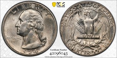 1934 25C Light Motto AU58