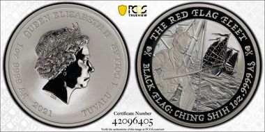 2021-P $1 The Red Flag Fleet - Black Flag First Strike MS69