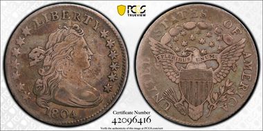 1804 10C 14 Star Reverse VF35
